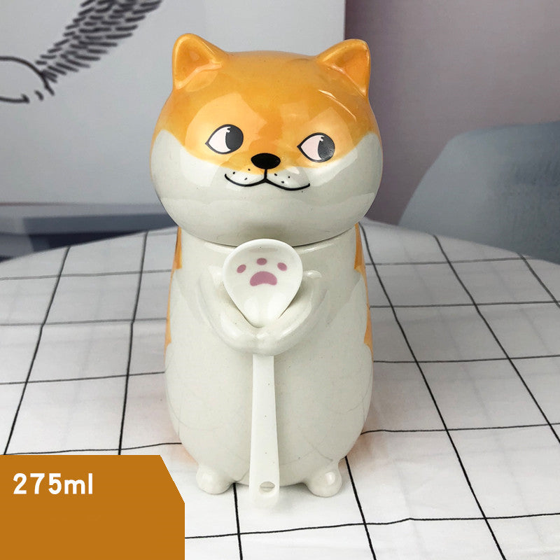 Japanese Ceramic Lovely Cat Large Capacity Mug