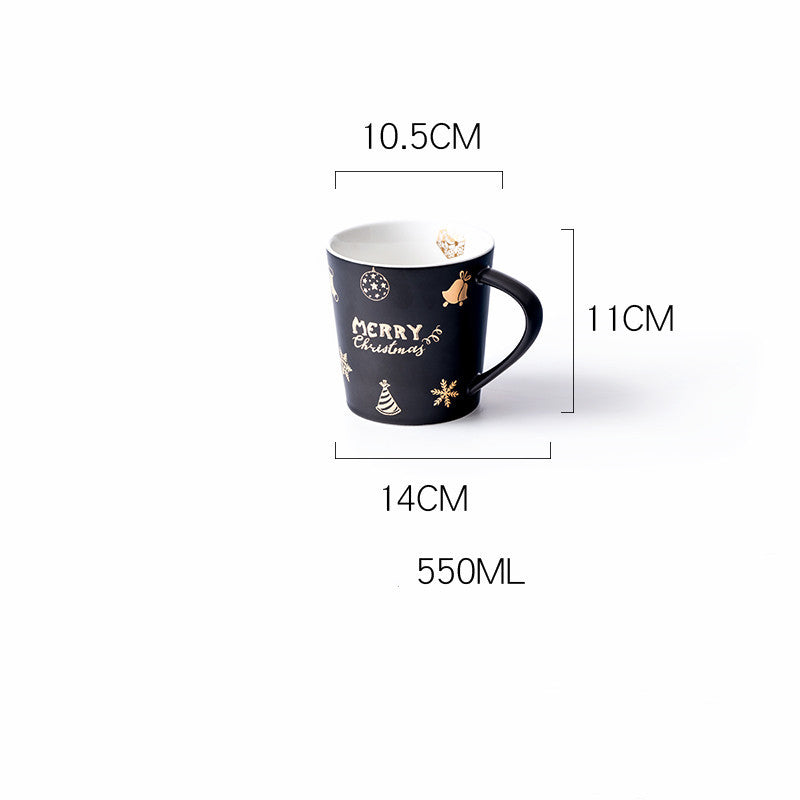 Men's Christmas Mug Large Capacity Ceramic