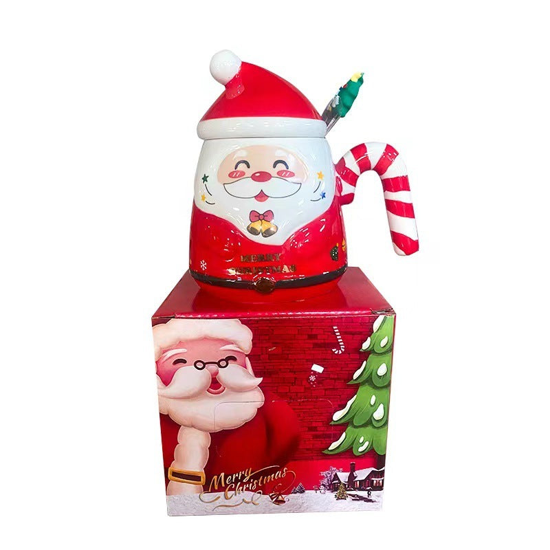 Santa Claus Cup Ceramic Mug Christmas Holiday Gift Hand-painted