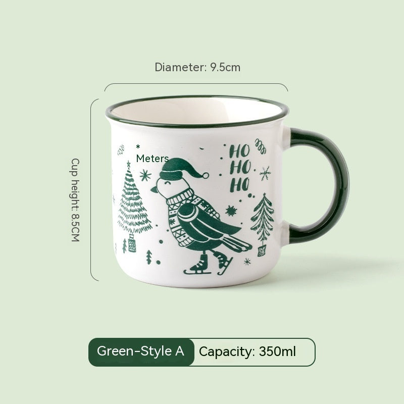 Christmas Mug Creative Cute Cartoon Ceramic Cup