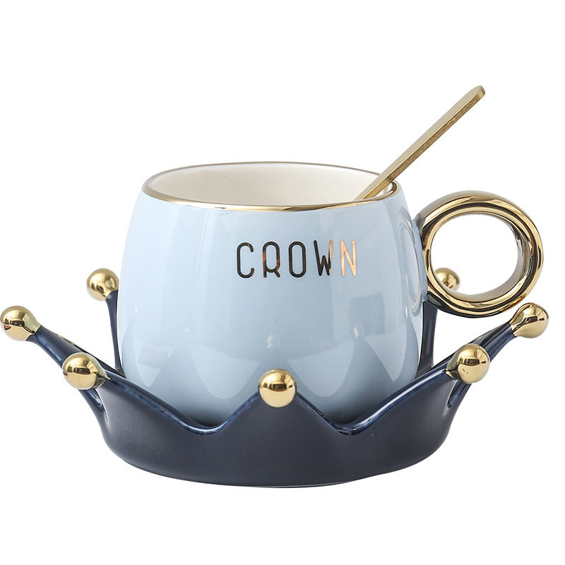 Queen Crown Coffee Cup And Saucer Set