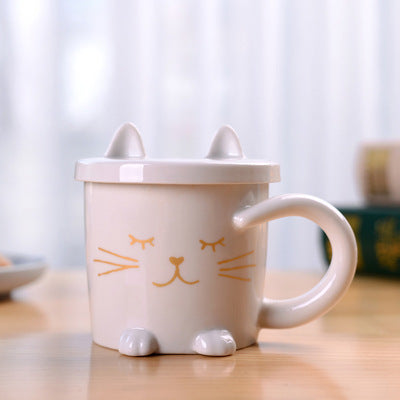 Cute Ceramic Coffee Milk Cat Cup