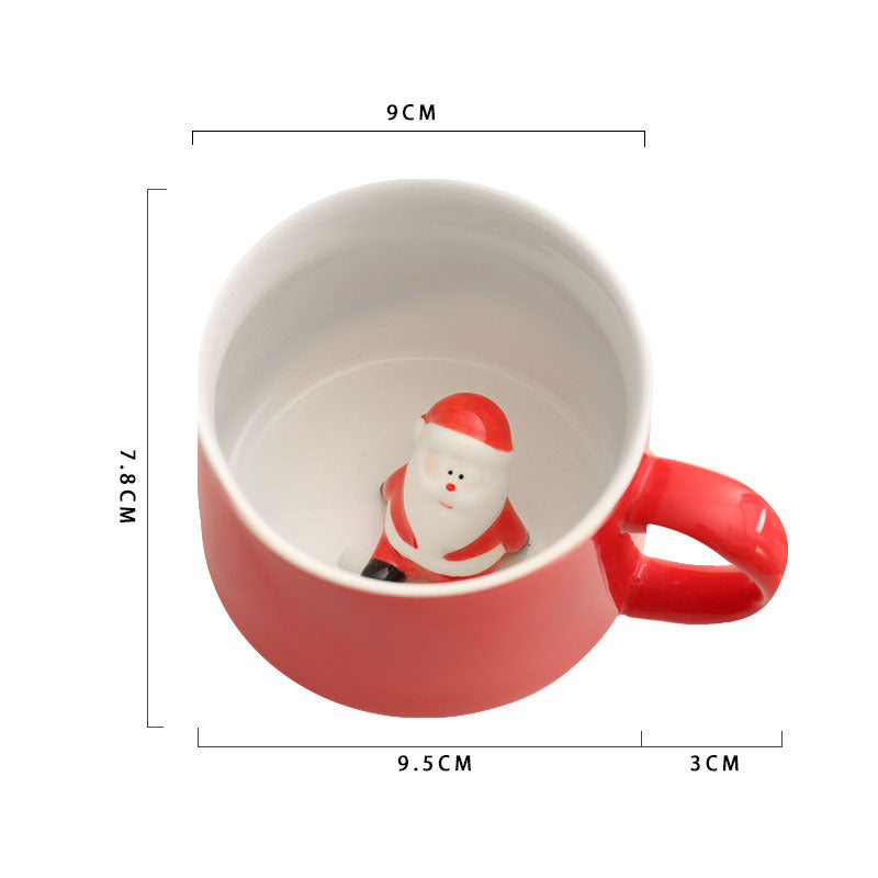 Cartoon three-dimensional Xmas Ceramic Mug