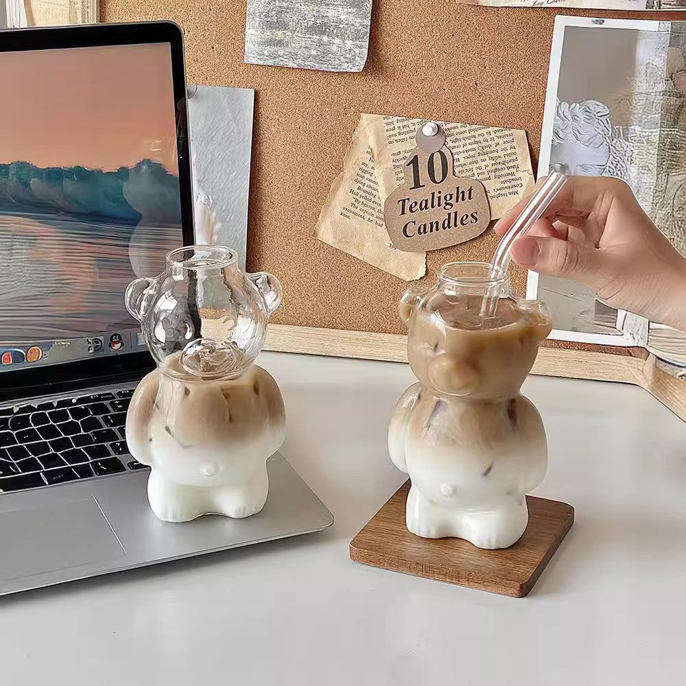 Bear Cup Borosilicate Transparent Coffee Cup