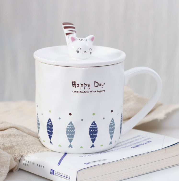 Japanese Cutemark ceramic Cartoon Cat Mugs