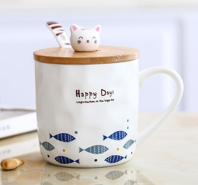 Japanese Cutemark ceramic Cartoon Cat Mugs