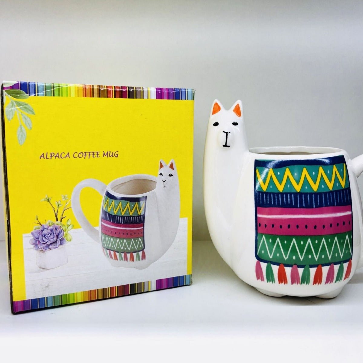 Alpaca Cup Ceramic Mug With Handle