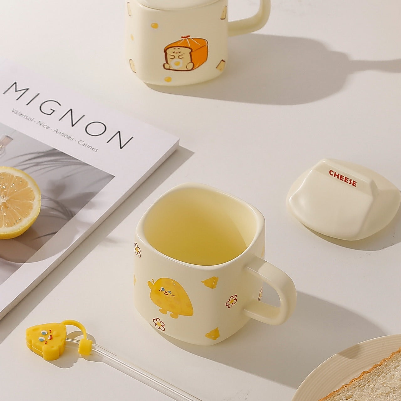 Ceramic Cartoon Cheese Mug