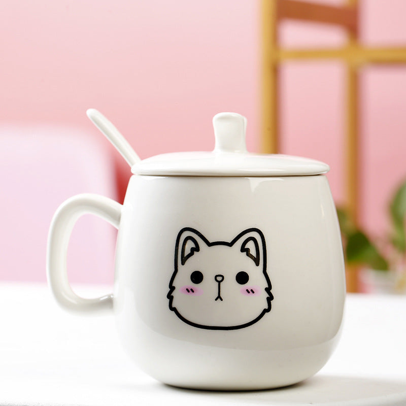 Cute Expression Ceramic Cat Mug