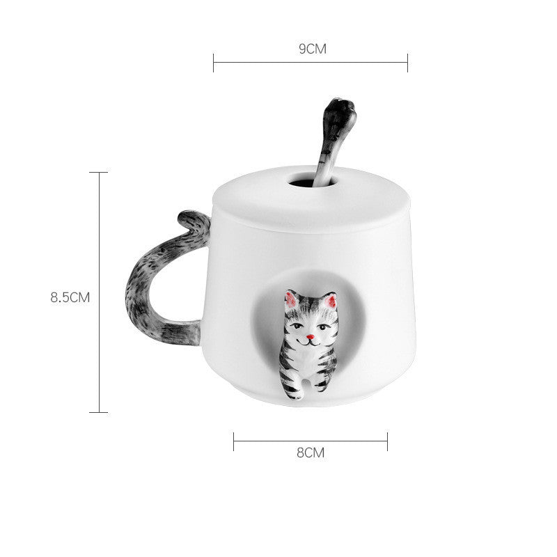 Cat Cartoon Ceramic Mug Gift Idea
