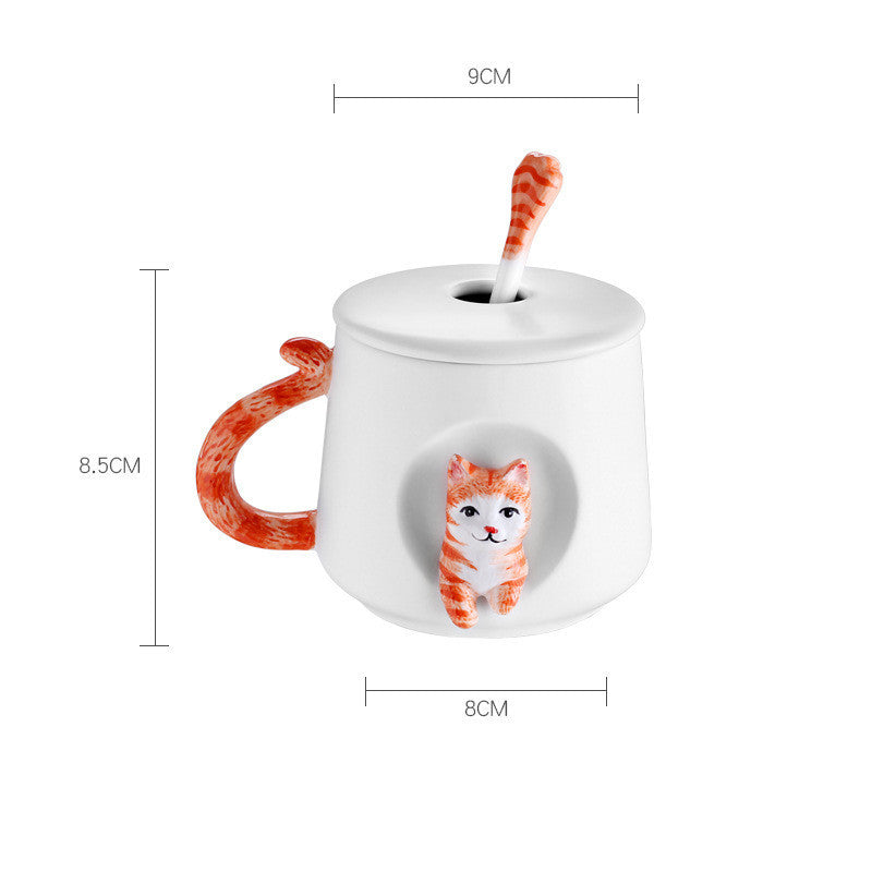 Cat Cartoon Ceramic Mug Gift Idea