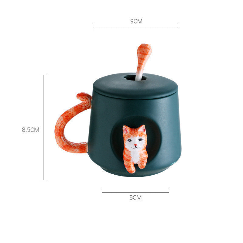 Cat Cartoon Ceramic Mug Gift Idea