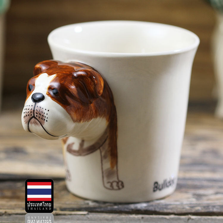Hand painted English Bulldog Ceramic Mug