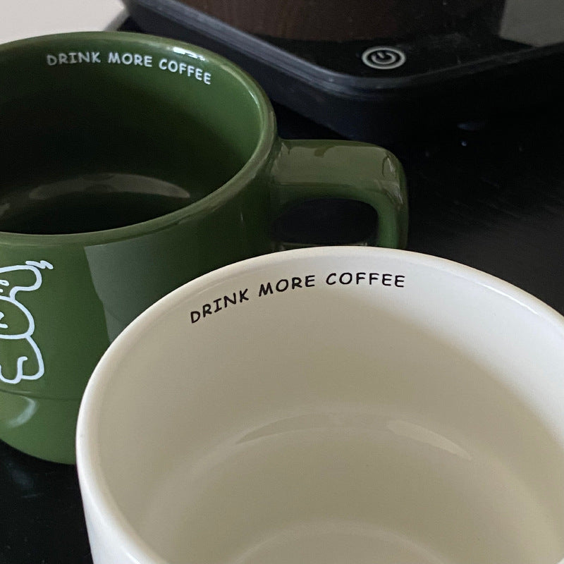 Cute Niche Cartoon Puppy Coffee Cup