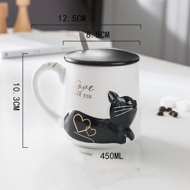 Three-Dimensional Cat Ceramic Mug
