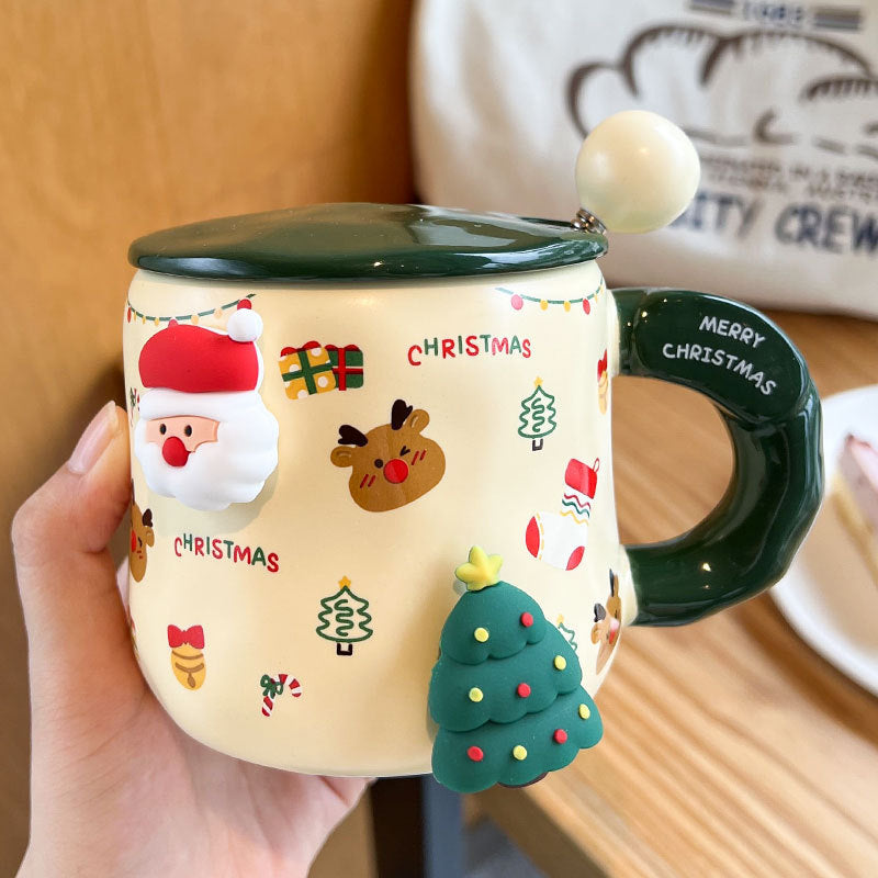Xmas Round Mug Ceramic Ideal for Coffee Lovers