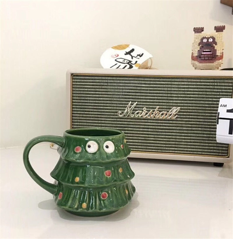 Christmas Tree Mug Ceramics Cup