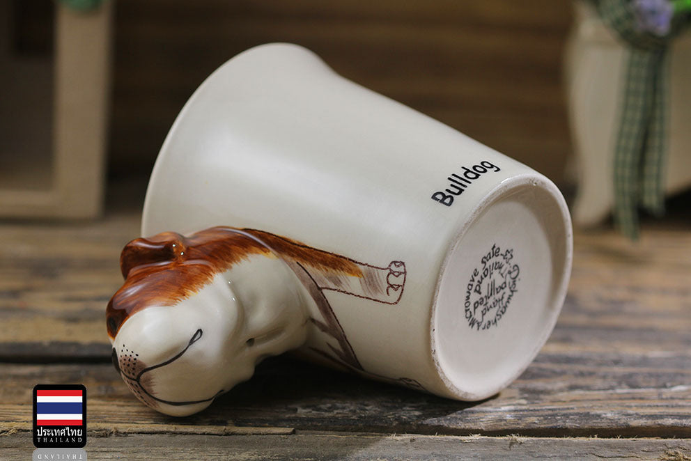 Hand painted English Bulldog Ceramic Mug
