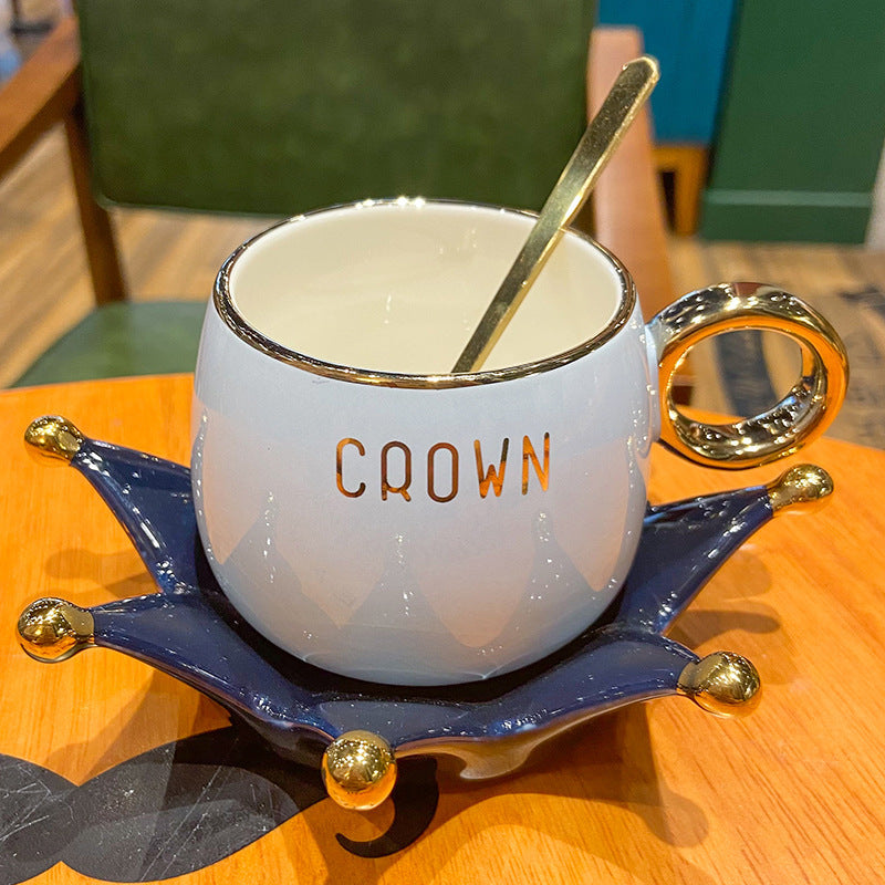 Queen Crown Coffee Cup And Saucer Set