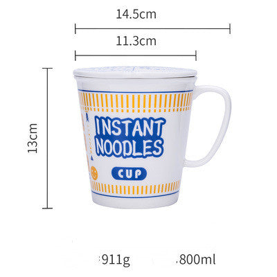 Household ceramic cup and bowl with lid