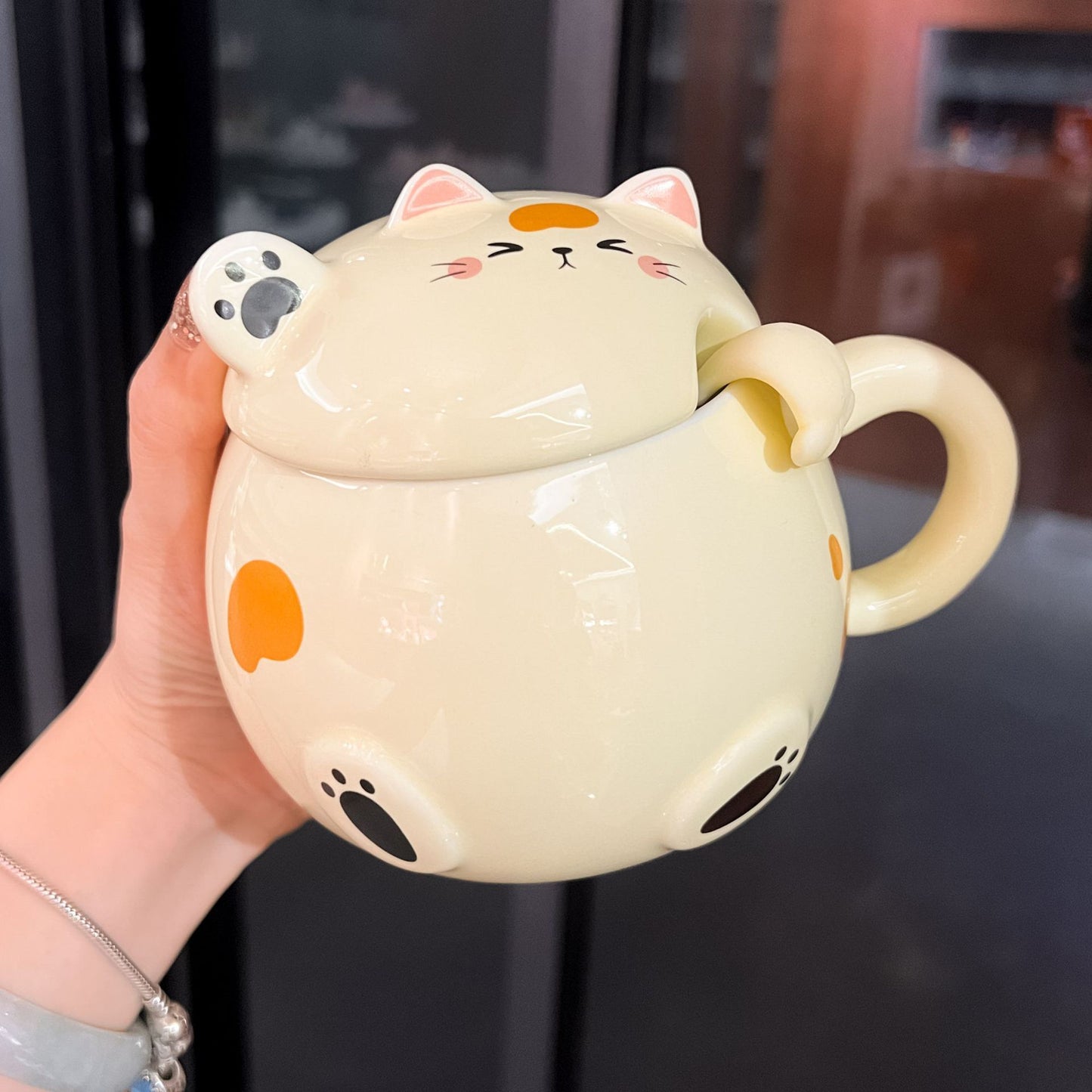 Lucky Cat Ceramic Mug