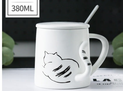 Cat Tail Ceramic Mug