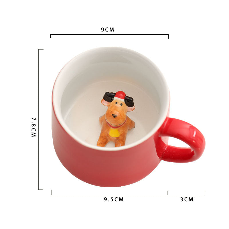 Cartoon three-dimensional Xmas Ceramic Mug