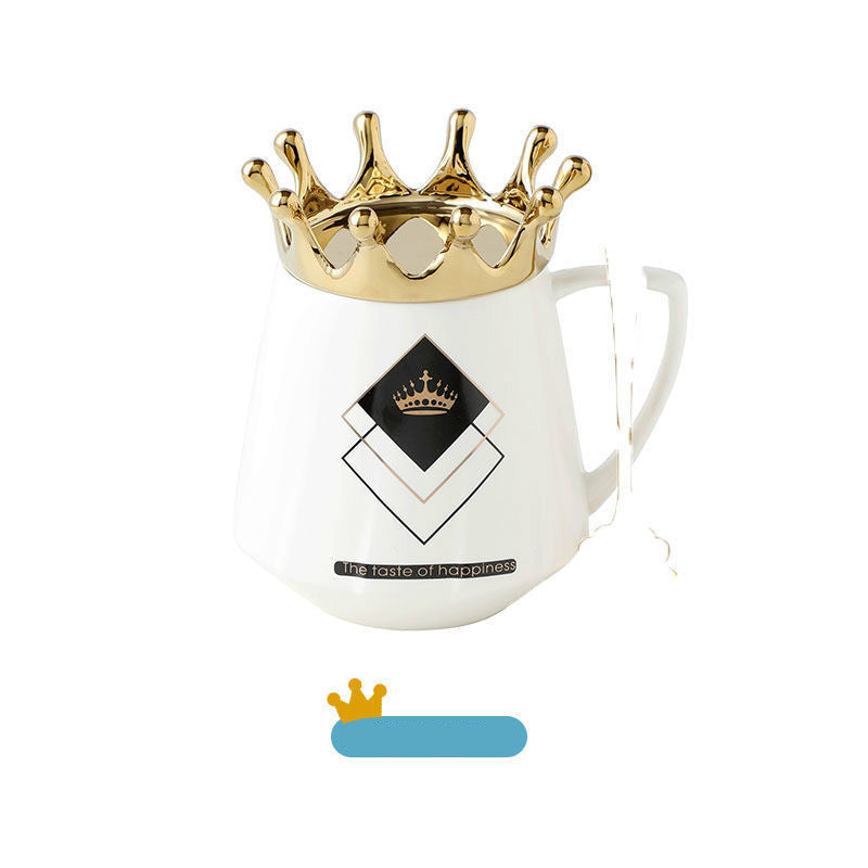Ceramic Queen Mug with Lid Scoop