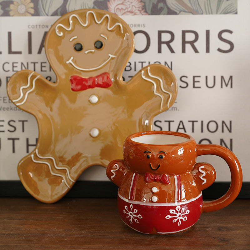 Hand-painted Gingerbread Man Christmas Table Coffee Mug