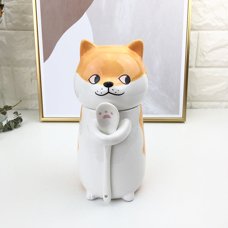 Japanese Ceramic Lovely Cat Large Capacity Mug