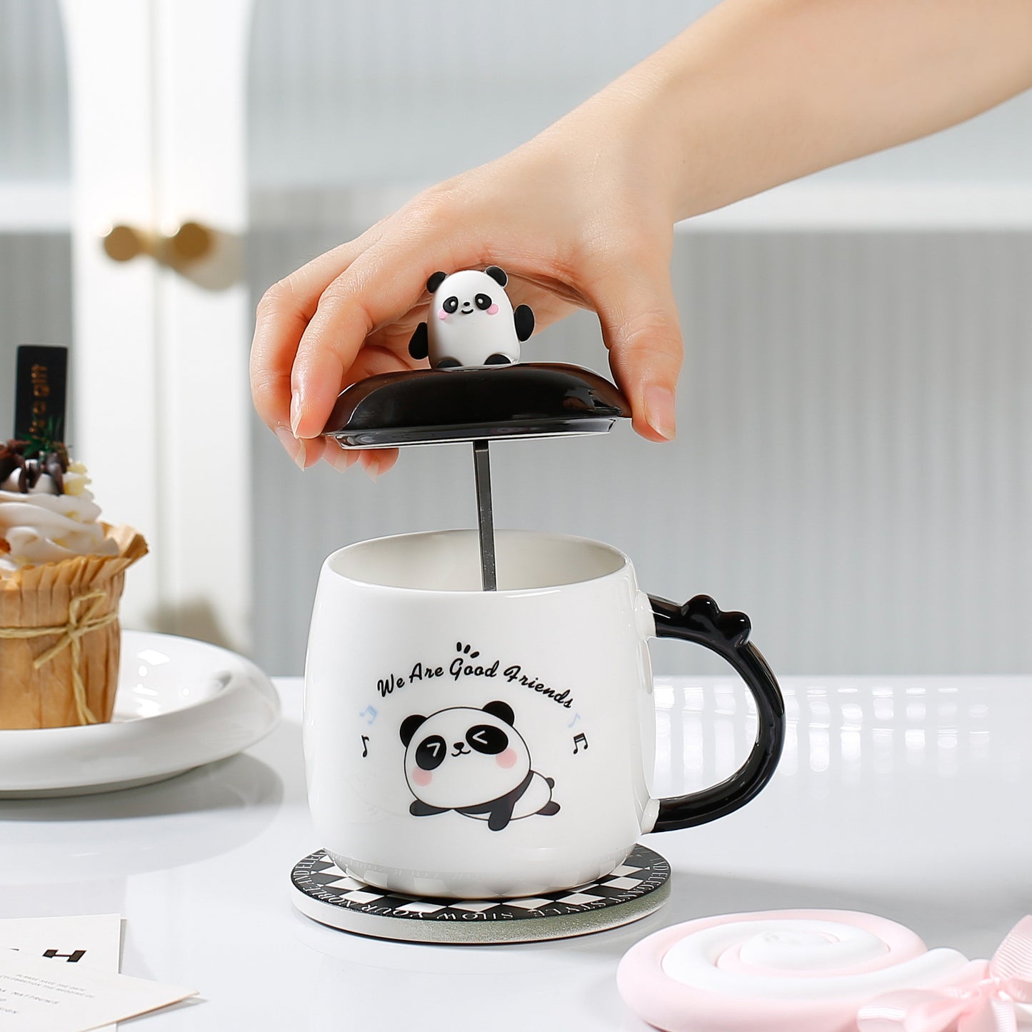 Cute Cartoon Panda Ceramic Cup
