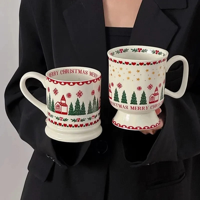Christmas Cartoon Graffiti Ceramic Mug