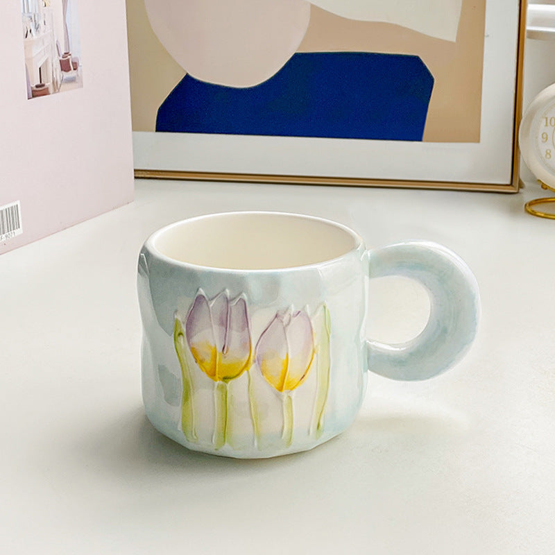 Cute Tulip Ceramic Mug