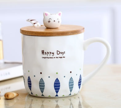 Japanese Cutemark ceramic Cartoon Cat Mugs