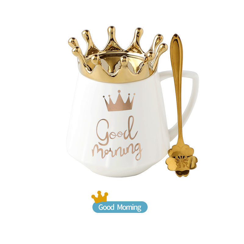Ceramic Queen Mug with Lid Scoop