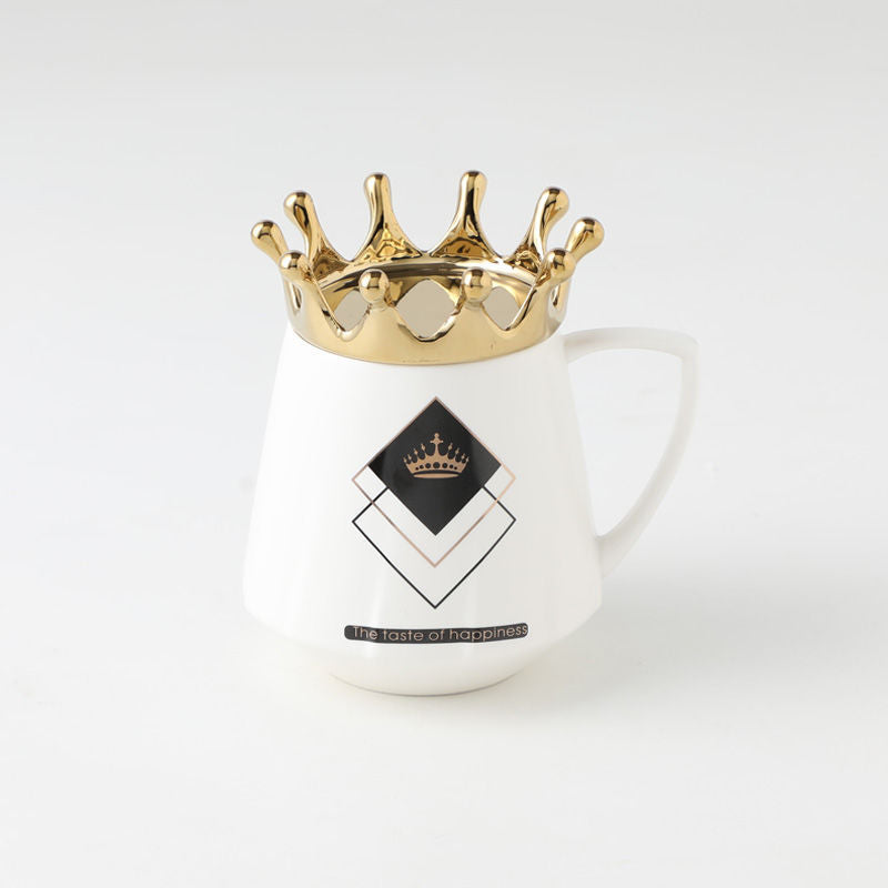 Ceramic Queen Mug with Lid Scoop