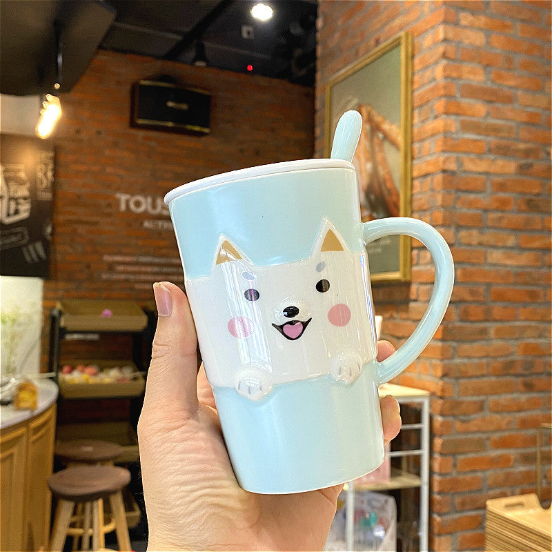 Large Capacity Ceramic Cat Mug