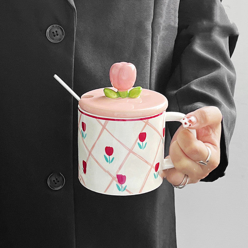 Lovely Tulip Ceramic Coffee Mug