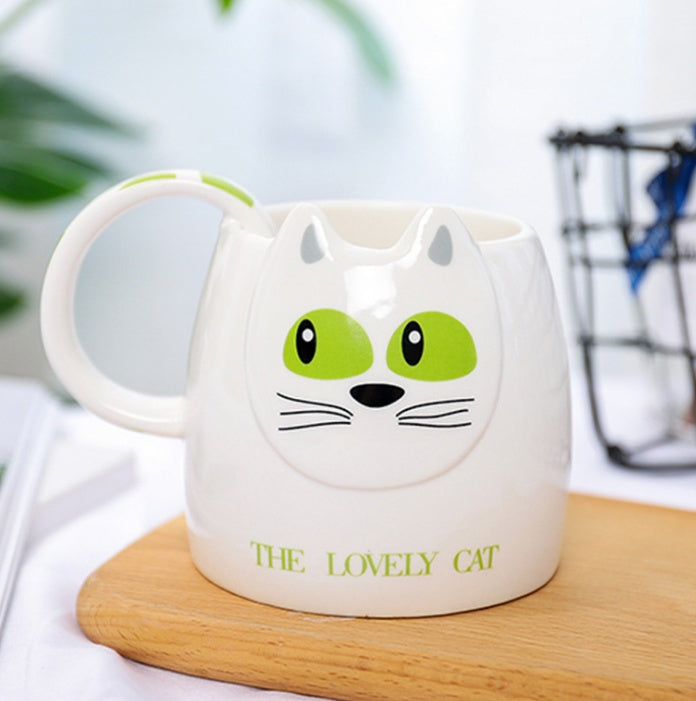 Korean Cute Cat Head Cup