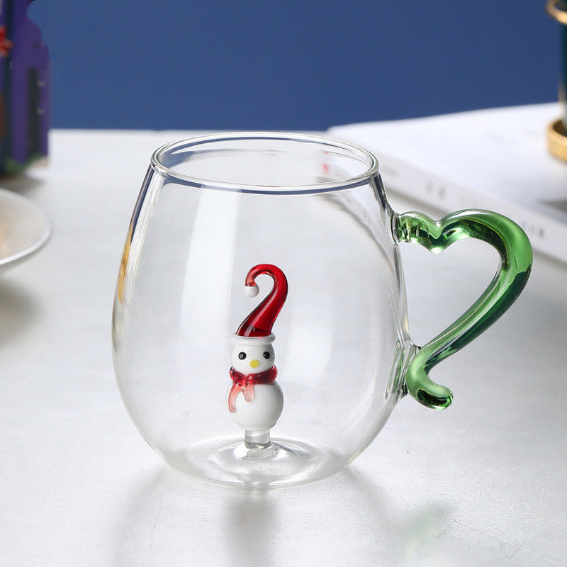 Creative Christmas Glass Cup