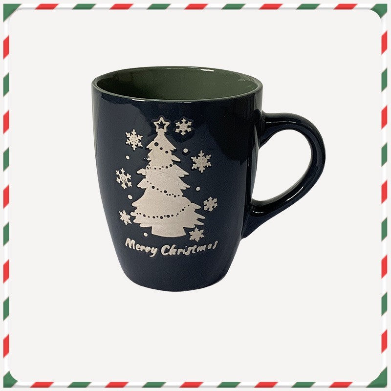 Cute Cartoon Snowman Santa Claus Ceramic Cup Christmas Mug