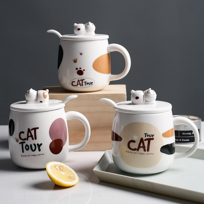 Cartoon Ceramic Cat Mug