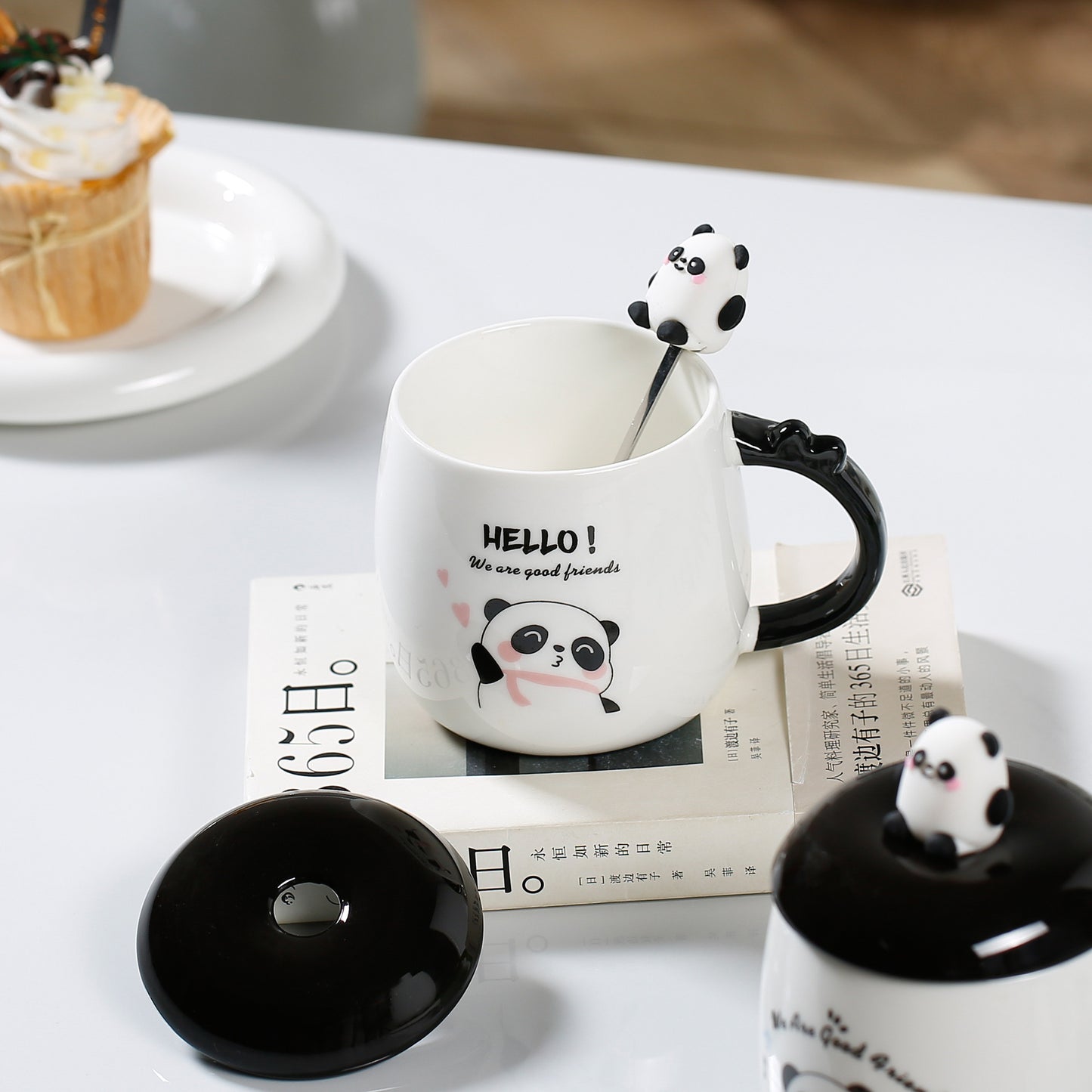 Cute Cartoon Panda Ceramic Cup