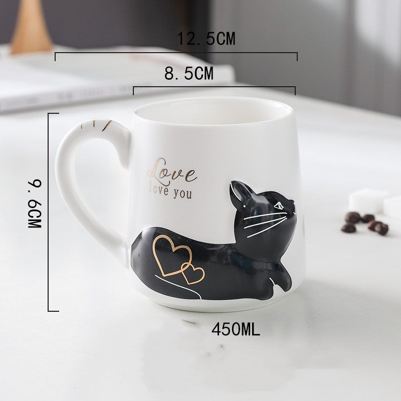 Three-Dimensional Cat Ceramic Mug