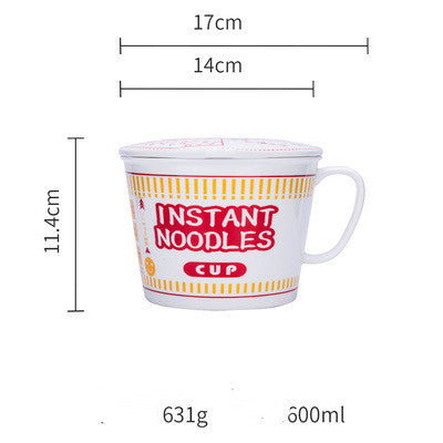 Household ceramic cup and bowl with lid