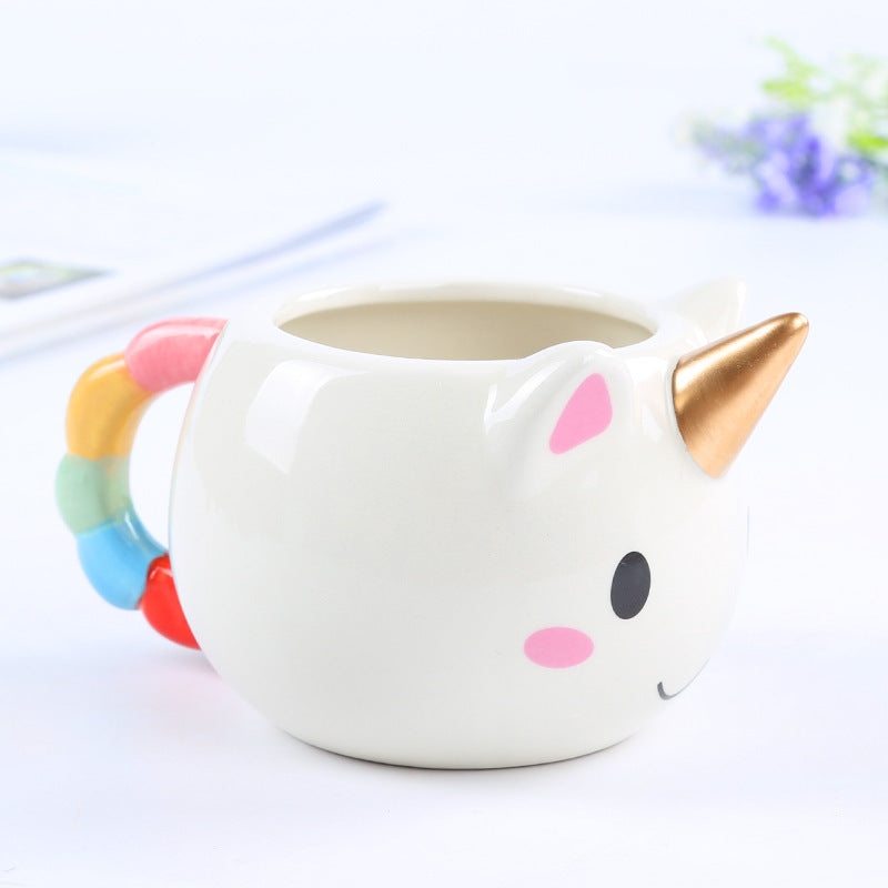 Rainbow Unicorn Ceramic Coffee Cup