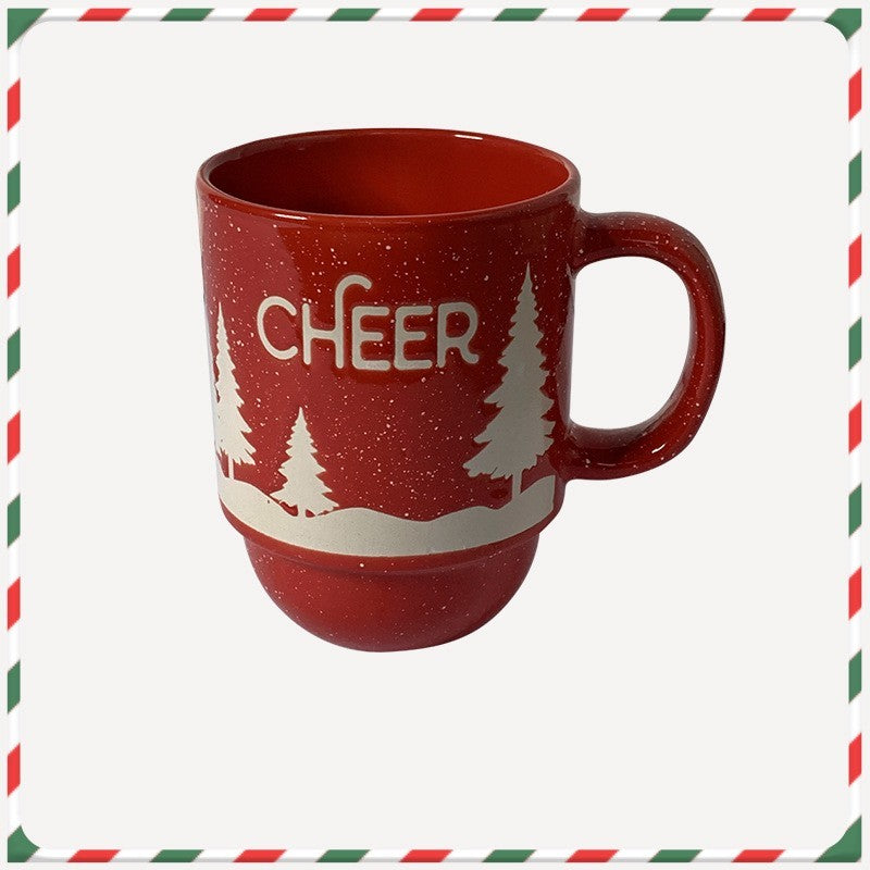 Cute Cartoon Snowman Santa Claus Ceramic Cup Christmas Mug
