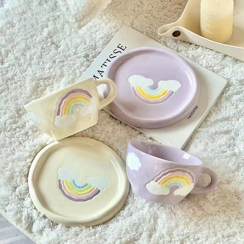 Minority Ceramic Coffee Cup Set With Disc