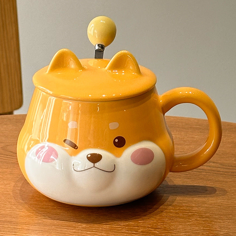 Shiba Inu Ceramic Cup With Cover