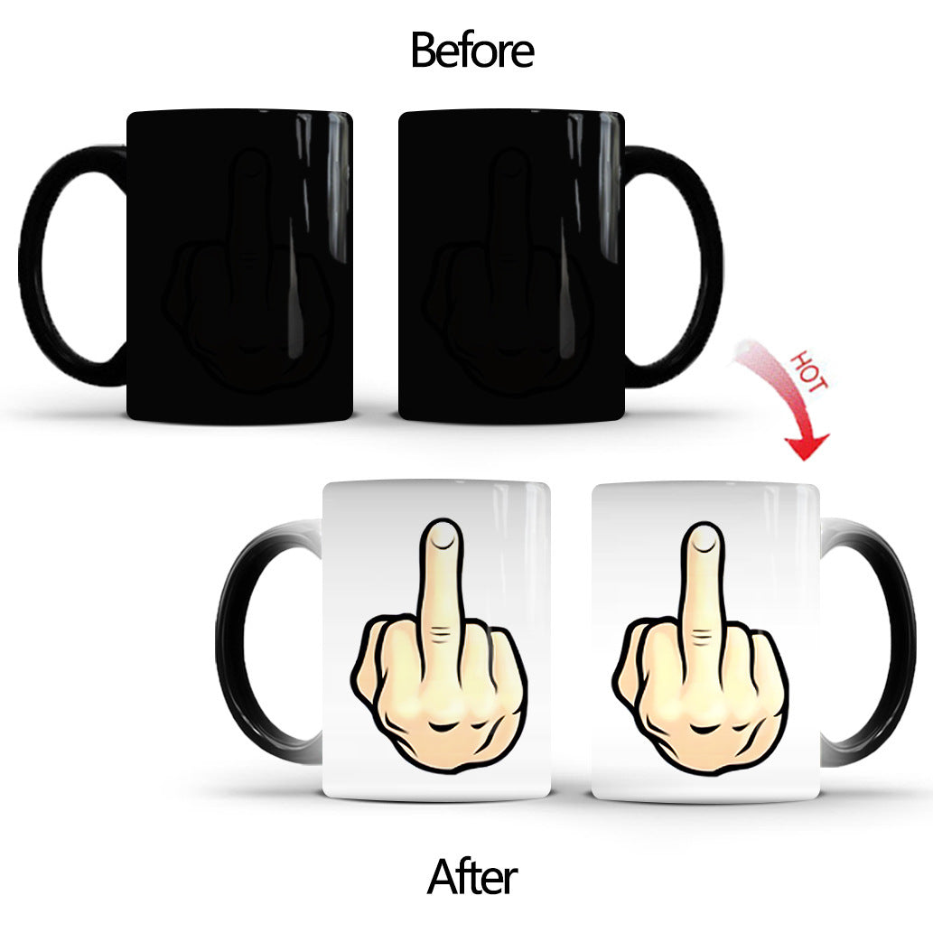 Middle Finger Color Changing Mug